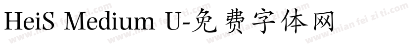 HeiS Medium U字体转换